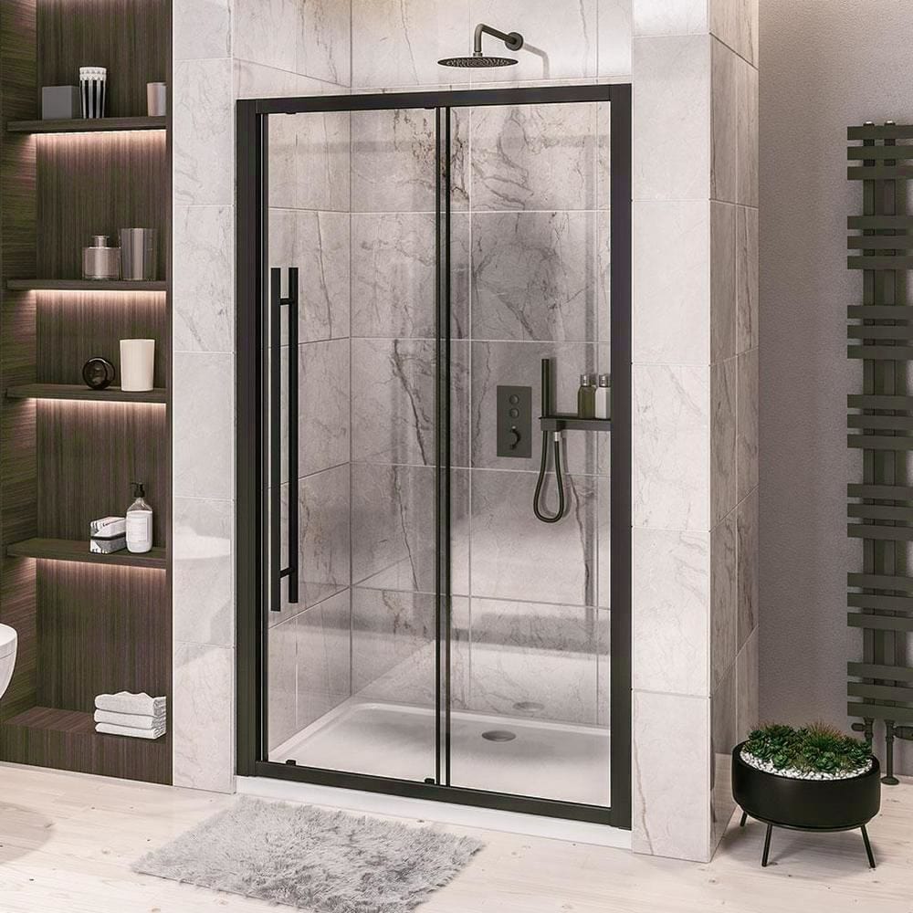 Eastbrook Sliding Shower Door Matt Black / 1700mm Eastbrook Vantage 2000 Sliding Shower Door