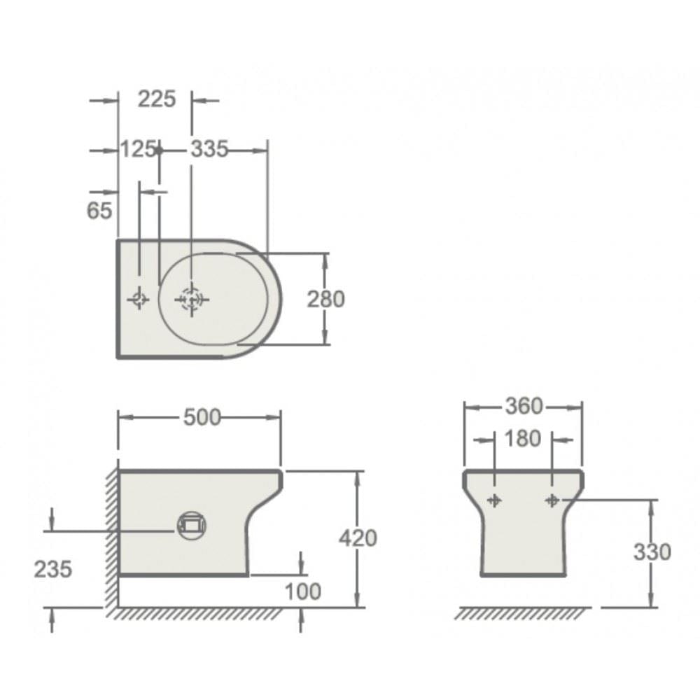 Imex Bidet Imex Alma Wall Mounted Bidet in White