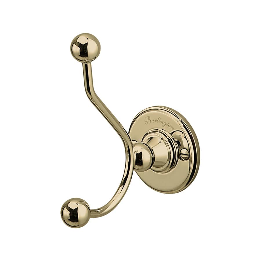 Burlington Robe Hook Gold Burlington Traditional Double Robe Hook