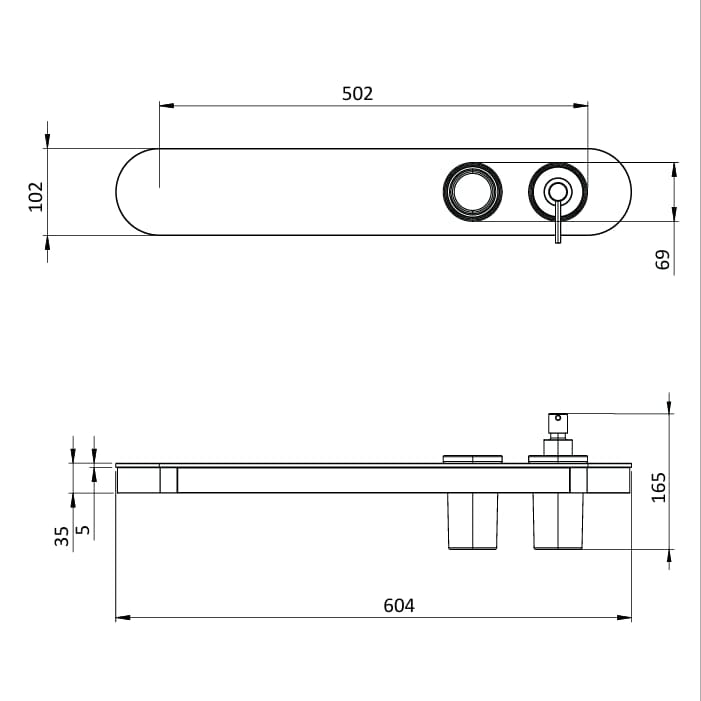 Crosswater Shelf Crosswater Velo Shelf, Soap Dispenser and Tumbler Holder