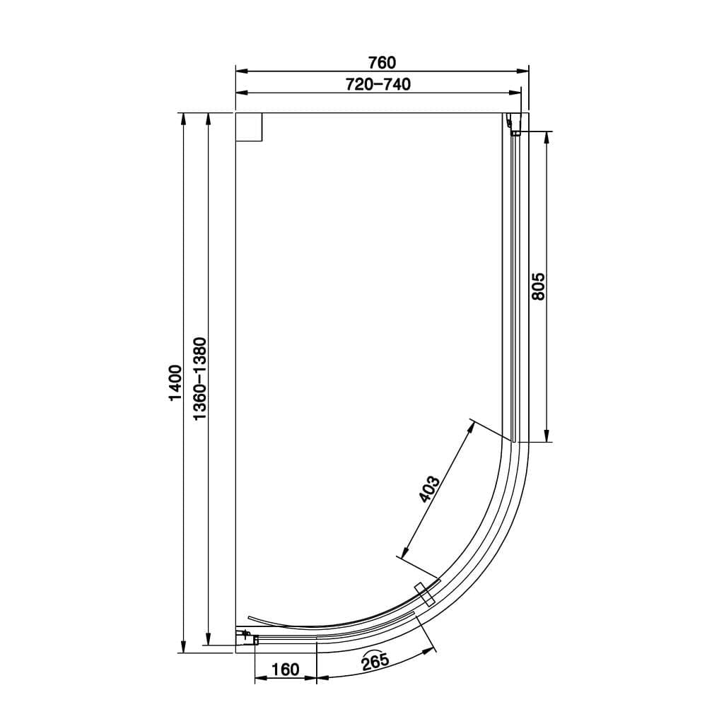 Eastbrook Vantage 2000 Quadrant Shower Enclosure