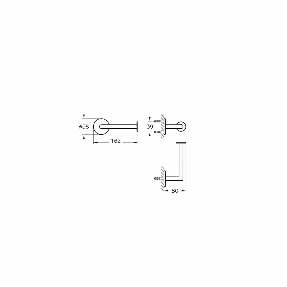 VitrA Toilet Roll Holder VitrA Origin Toilet Roll Holder