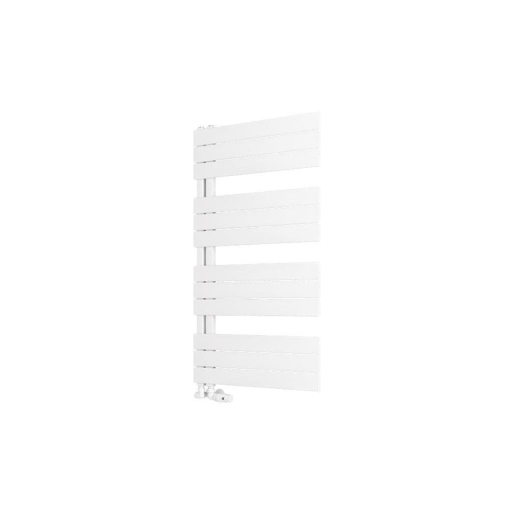 Eastbrook Designer Towel Radiator 1150 x 600 / Dual Fuel Eastbrook Helmsley Straight Vertical Designer Towel Rail in Matt White