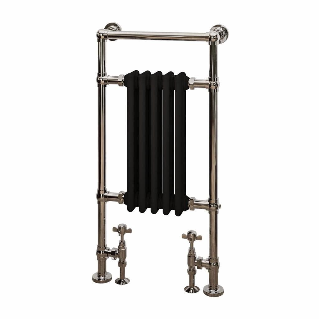 Eastbrook Insert Radiator 960 x 500 / Electric Only Eastbrook Avon Straight Vertical Traditional Radiator in Chrome/Matt Black