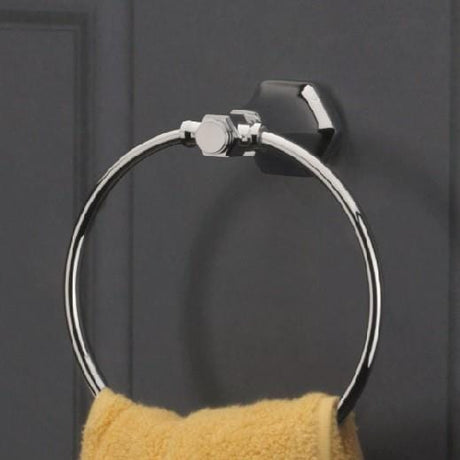 Sagittarius Towel Rails and Rings Sagittarius Fitzgerald Towel Ring in Chrome