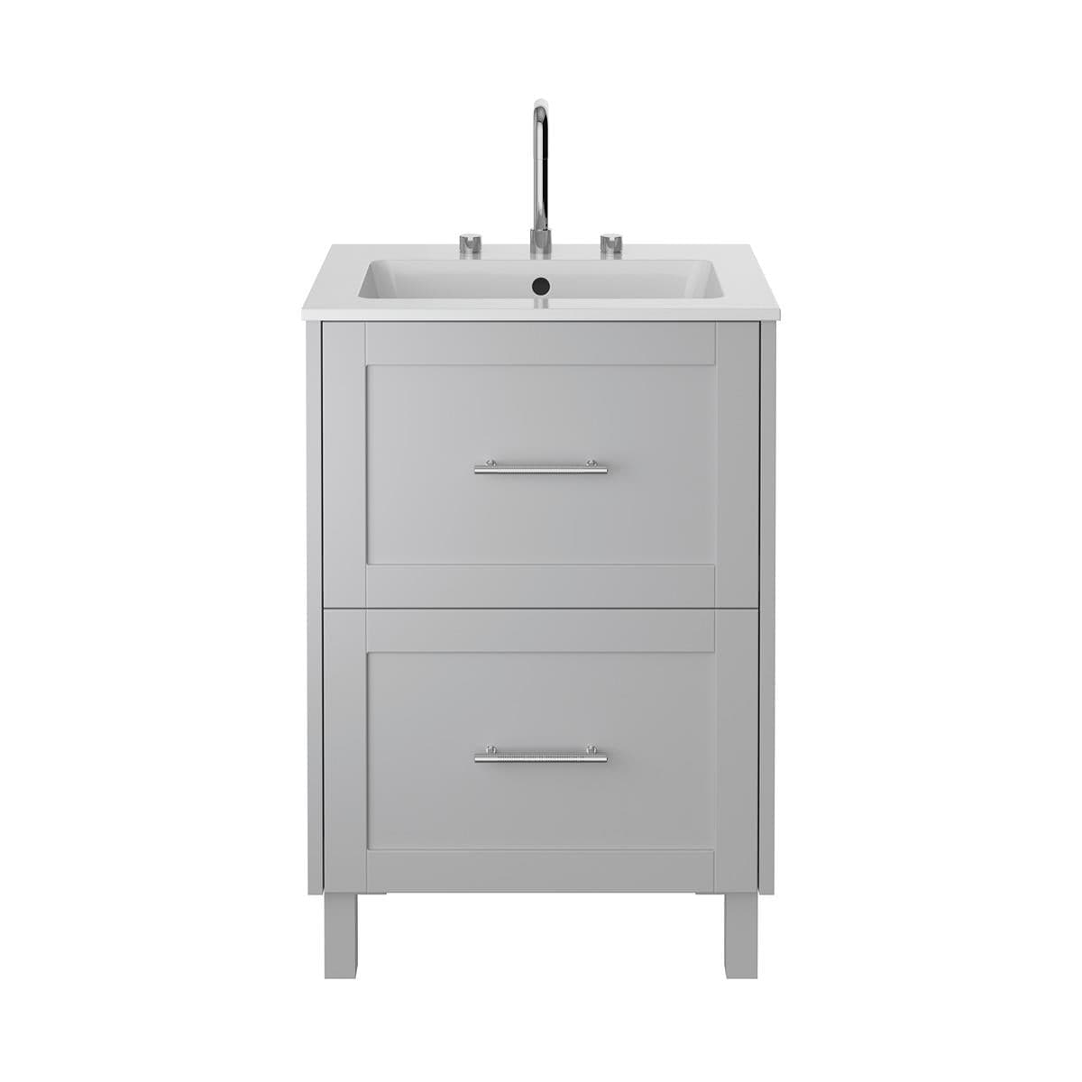 Heritage Floor Standing Vanity Unit Dove Grey / 0 Heritage Lynton 600mm Floor Standing Vanity Unit with Basin