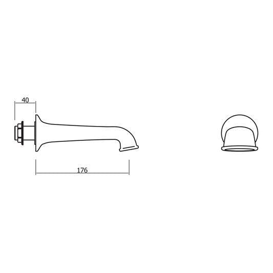 Crosswater Belgravia Bath Spout