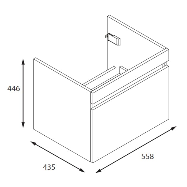 Britton Wall Mounted Vanity Unit Britton Dalston Wall Mounted 600mm Vanity Unit with Basin