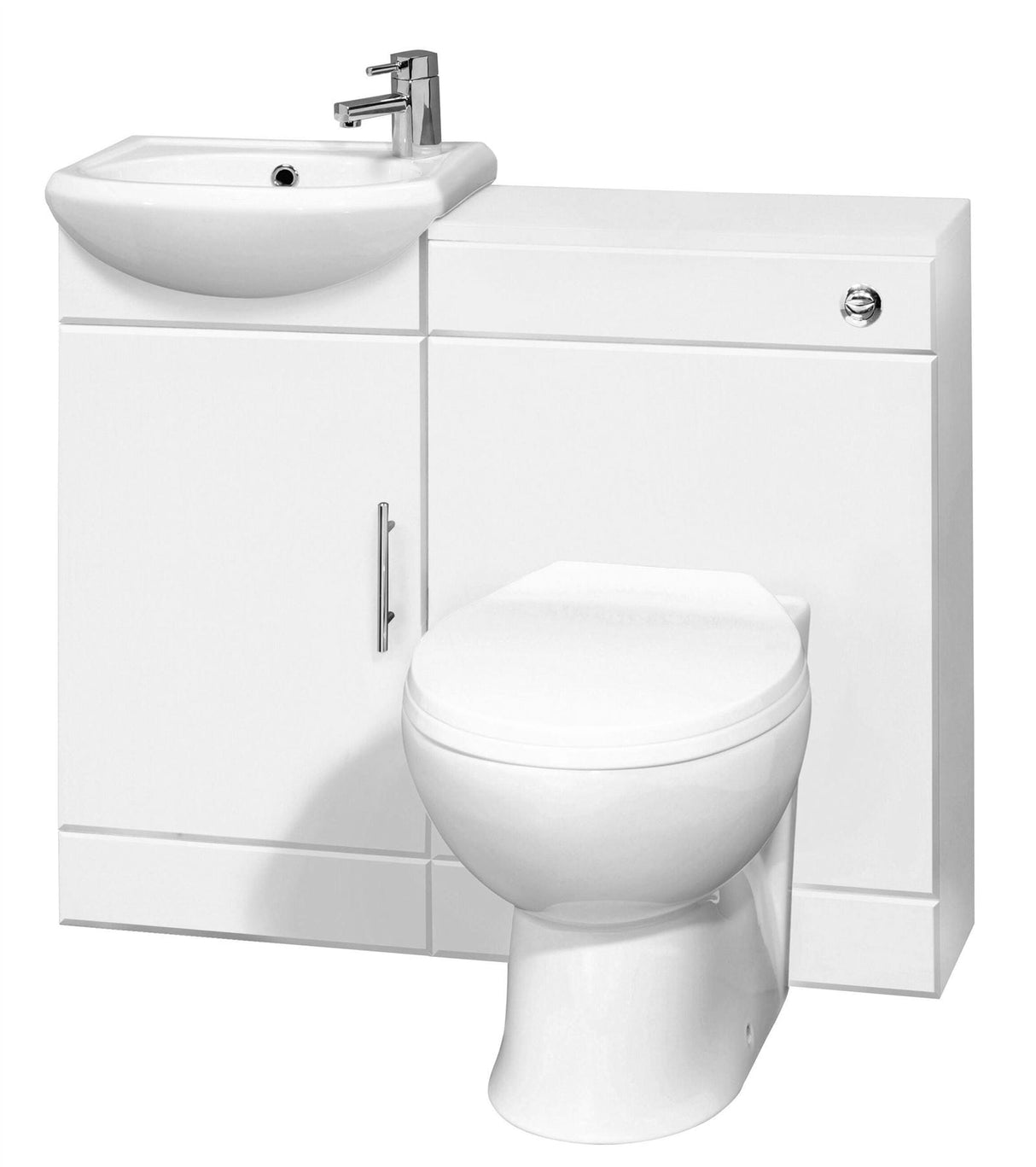 Aquarius Bathrooms Cloakroom Vanity Unit Aquarius Canberra 900mm Compact Cloakroom Vanity Unit with 1 Tap Hole Basin and Back to Wall WC Unit Combination