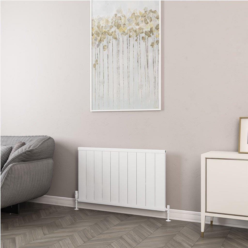 Eastbrook Panel Radiator 600 x 1010mm / Matt White Eastbrook Kingswood Slimline Horizontal Aluminium Radiator