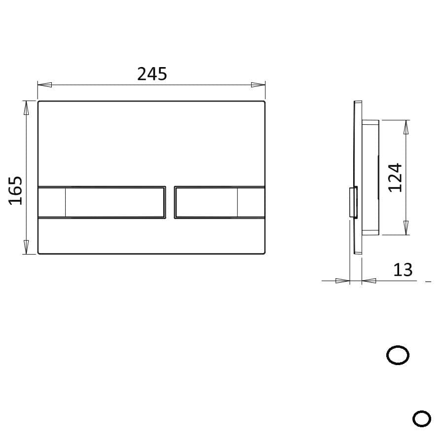 Crosswater Flush Plate Crosswater Venue Flush Plate