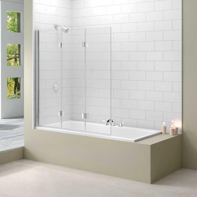 Merlyn Bath Screen Merlyn 8mm 3 Panel Folding Hinged Bath Screen
