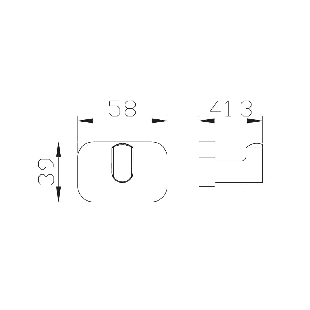Eastbrook Robe Hook Eastbrook Asti Curved Robe Hook