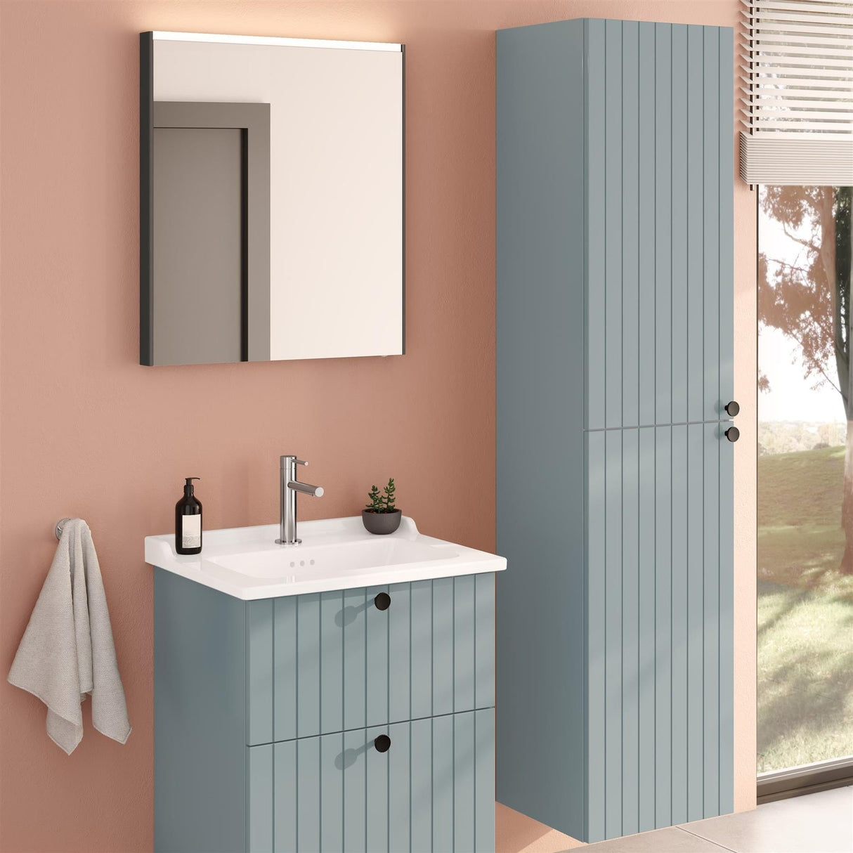 VitrA Storage Unit VitrA Root Groove Wall Mounted Tall Storage Cabinet 1800 x 420mm