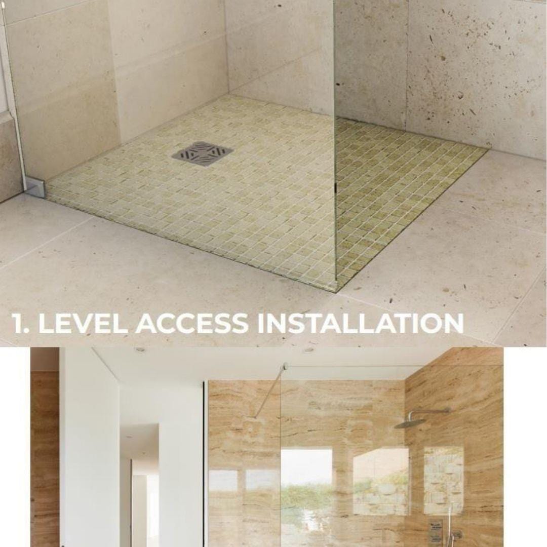 Aquarius Wetroom Tray Aquarius LevAqua Wetroom Tray with Corner Drain Complete Kit