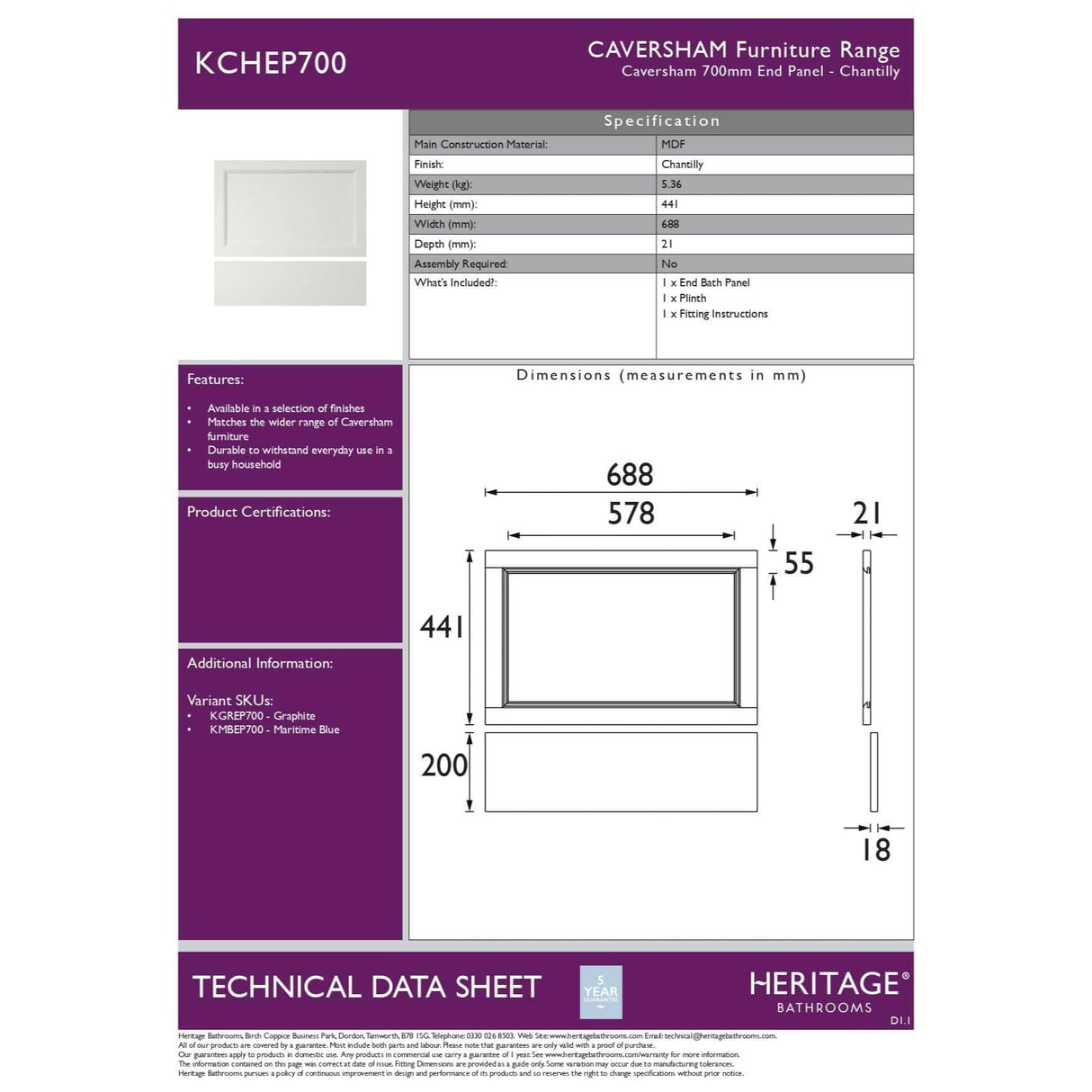 Heritage Bath Panel Heritage Bath End Panel
