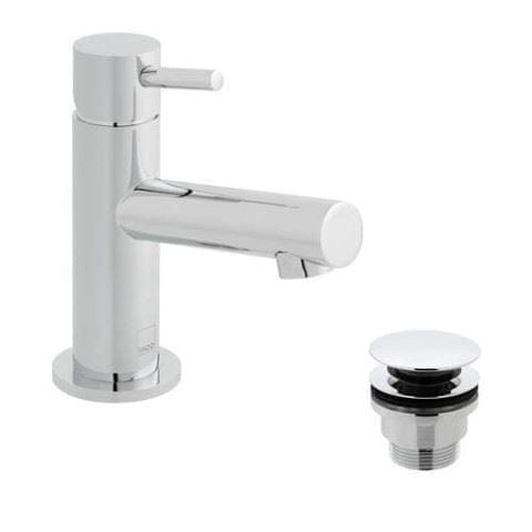 VADO Mono Basin Tap Vado Zoo Mini Mono Basin Mixer Tap with Universal Waste in Chrome