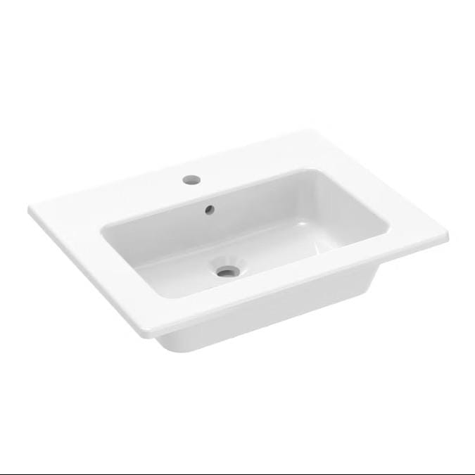 Saneux Wall Mounted Vanity Unit Saneux Monument 600mm Wall Mounted Two Drawer Vanity Unit in Portland Oak with Basin or Worktop
