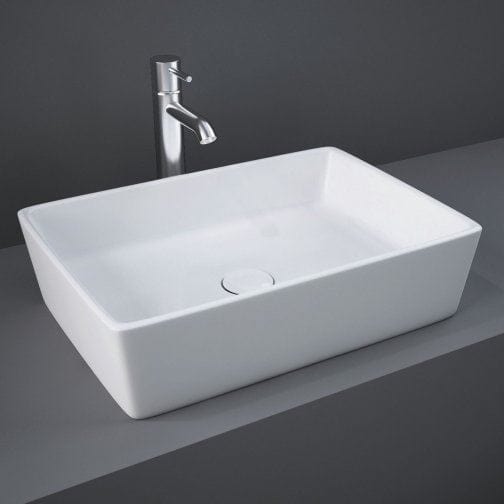 RAK Countertop Basin RAK Moon Rectangular Countertop Basin - 500mm Wide - in White