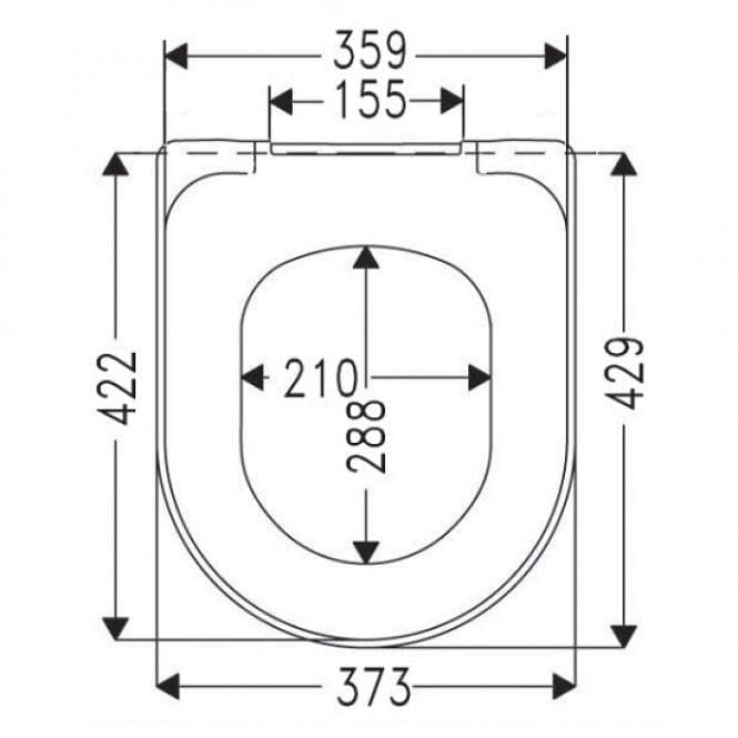 Villeroy & Boch Toilet Seat Villeroy & Boch Avento Soft Close Toilet Seat in White Alpin