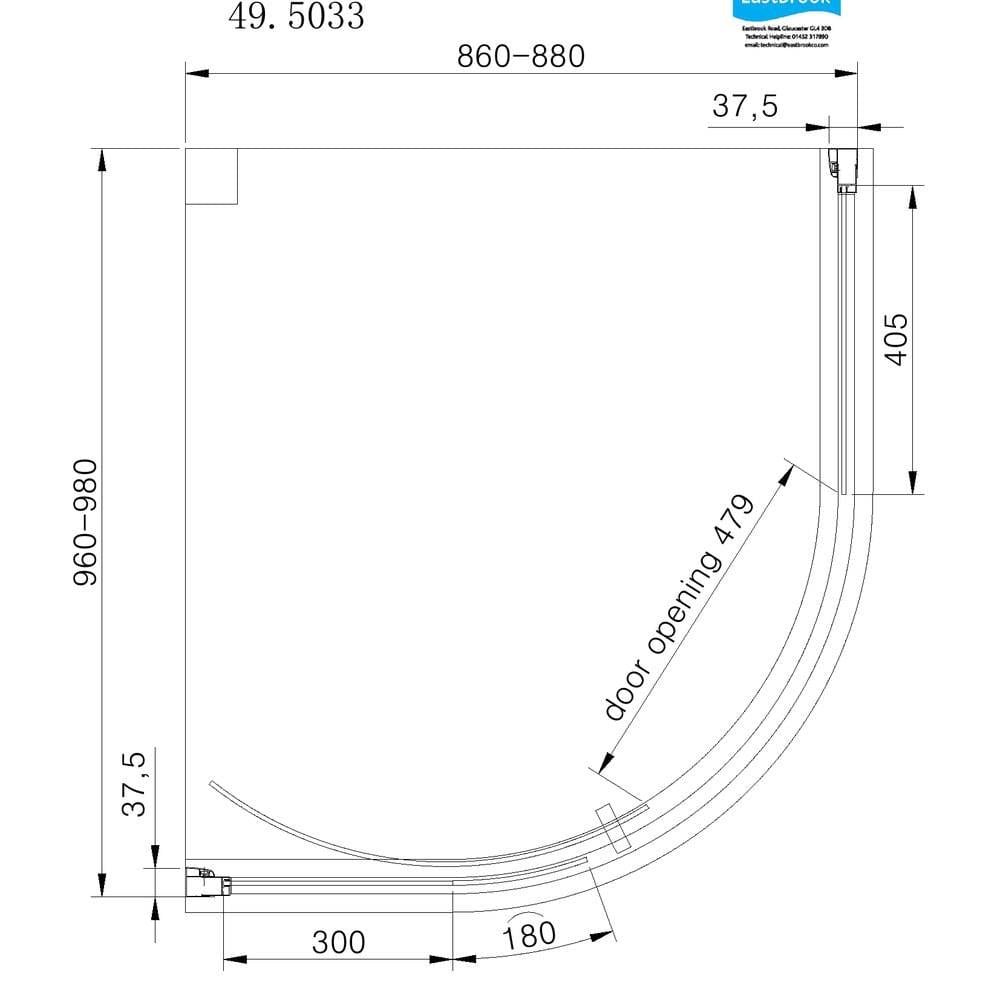 Eastbrook Quadrant Shower Enclosure Eastbrook Vantage 2000 Quadrant Shower Enclosure