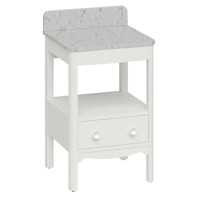 Burlington Floor Standing Vanity Unit Varley White / Carrara Burlington Guild Floor Standing 560mm Vanity Unit with Worktop
