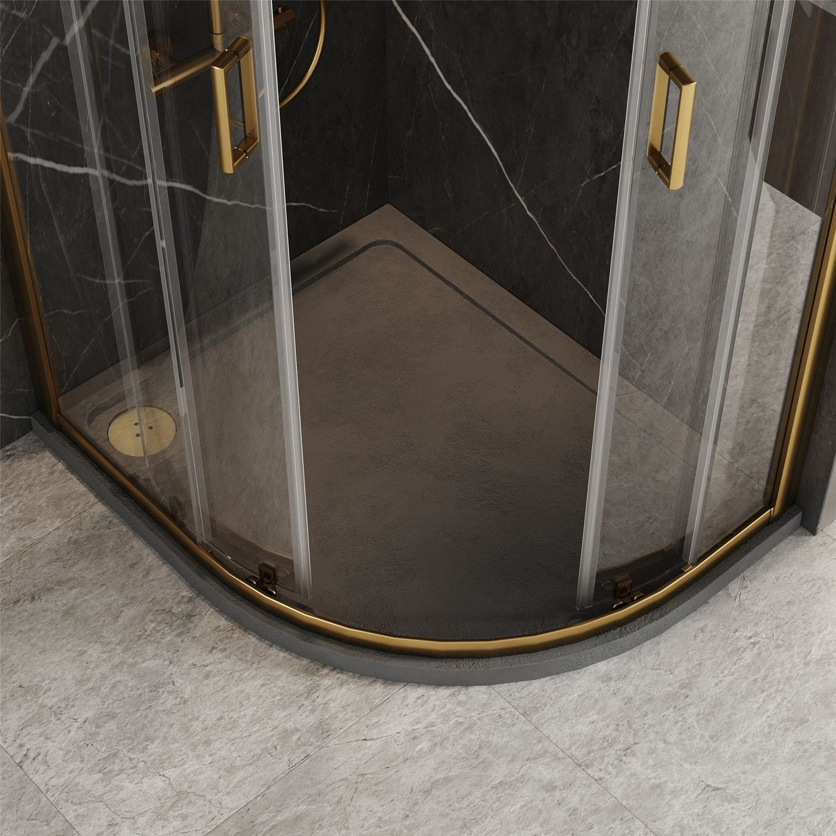 Aquarius Bathrooms Quadrant Shower Enclosure Aquarius Urbano 6mm Quadrant Shower Enclosure 1850mm