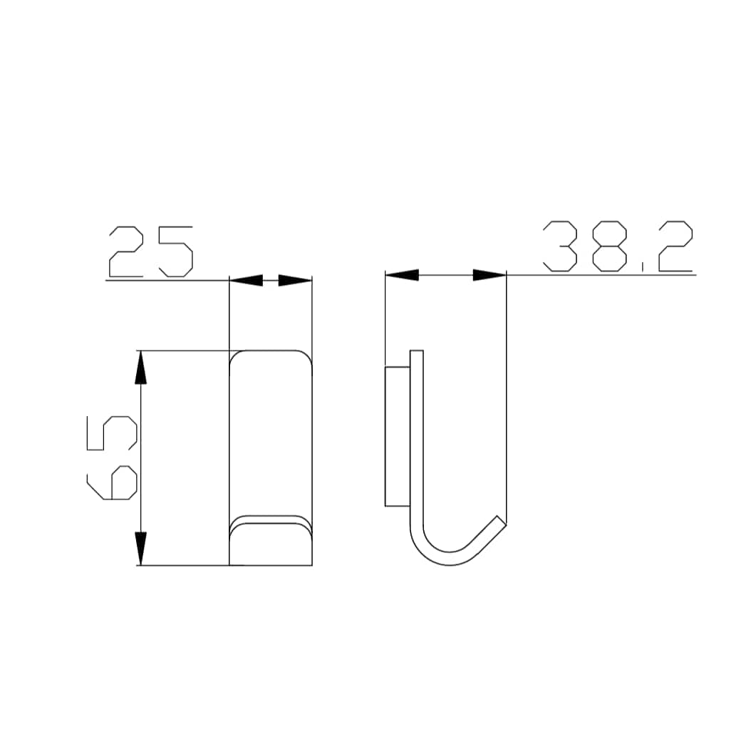 Eastbrook Robe Hook Eastbrook Vercelli Curved Robe Hook in Chrome