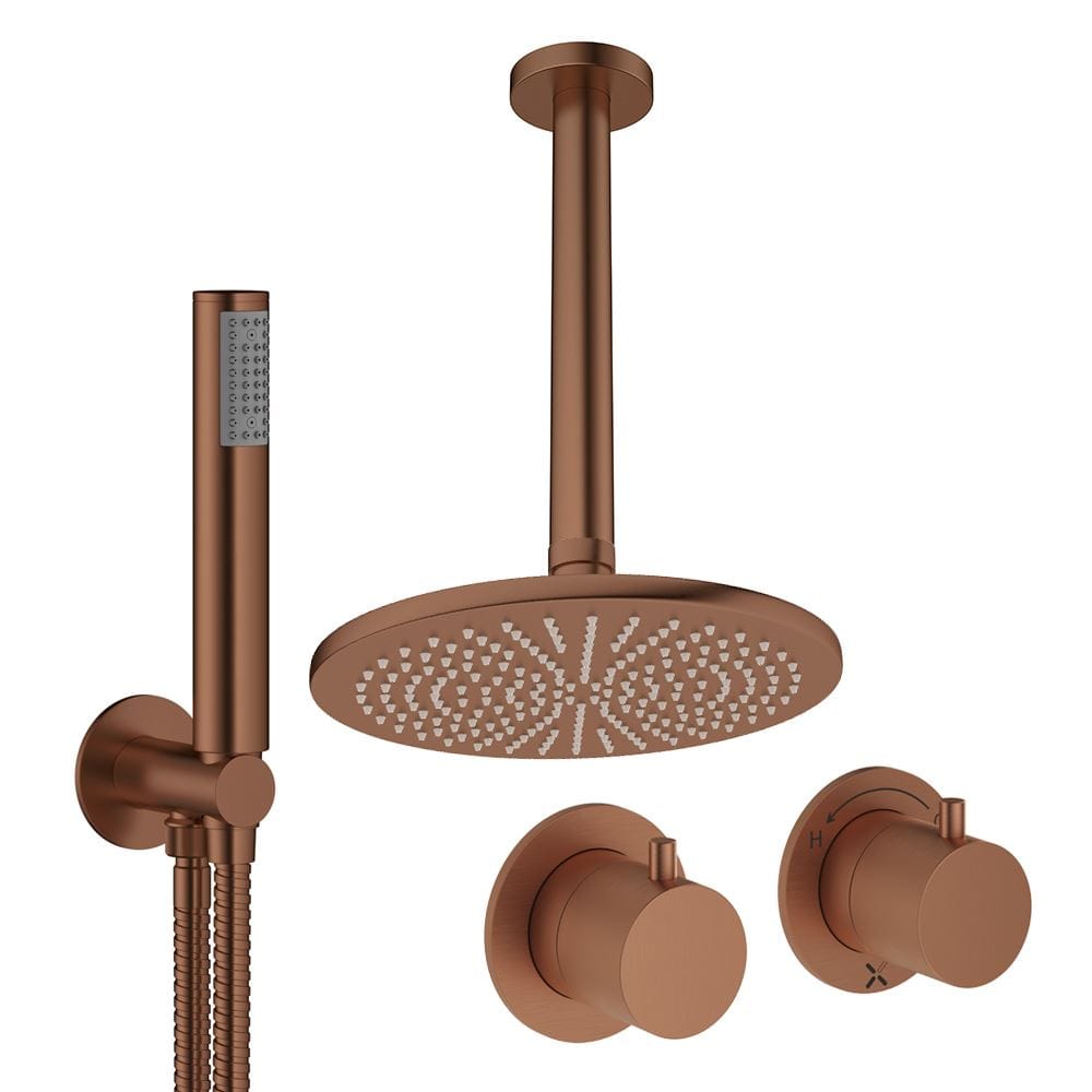 UK Bathroom Store Concealed Shower Set Crosswater Module Shower Set 1 with Fixed Head and Pencil Handset