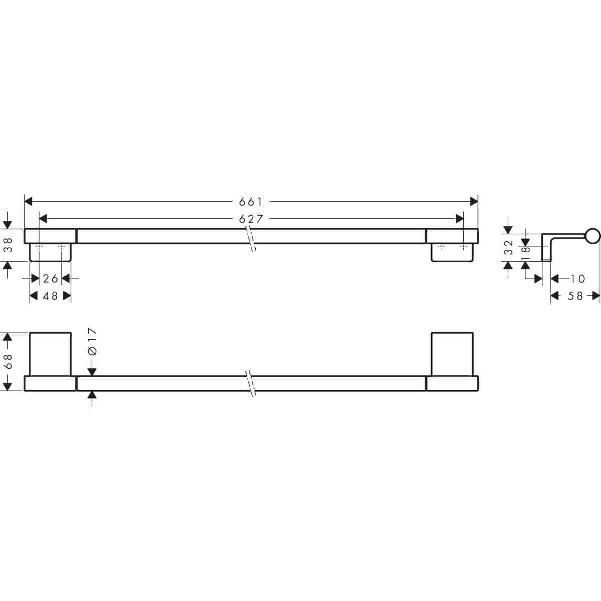 Hansgrohe Hansgrohe Addstoris S Towel Rail
