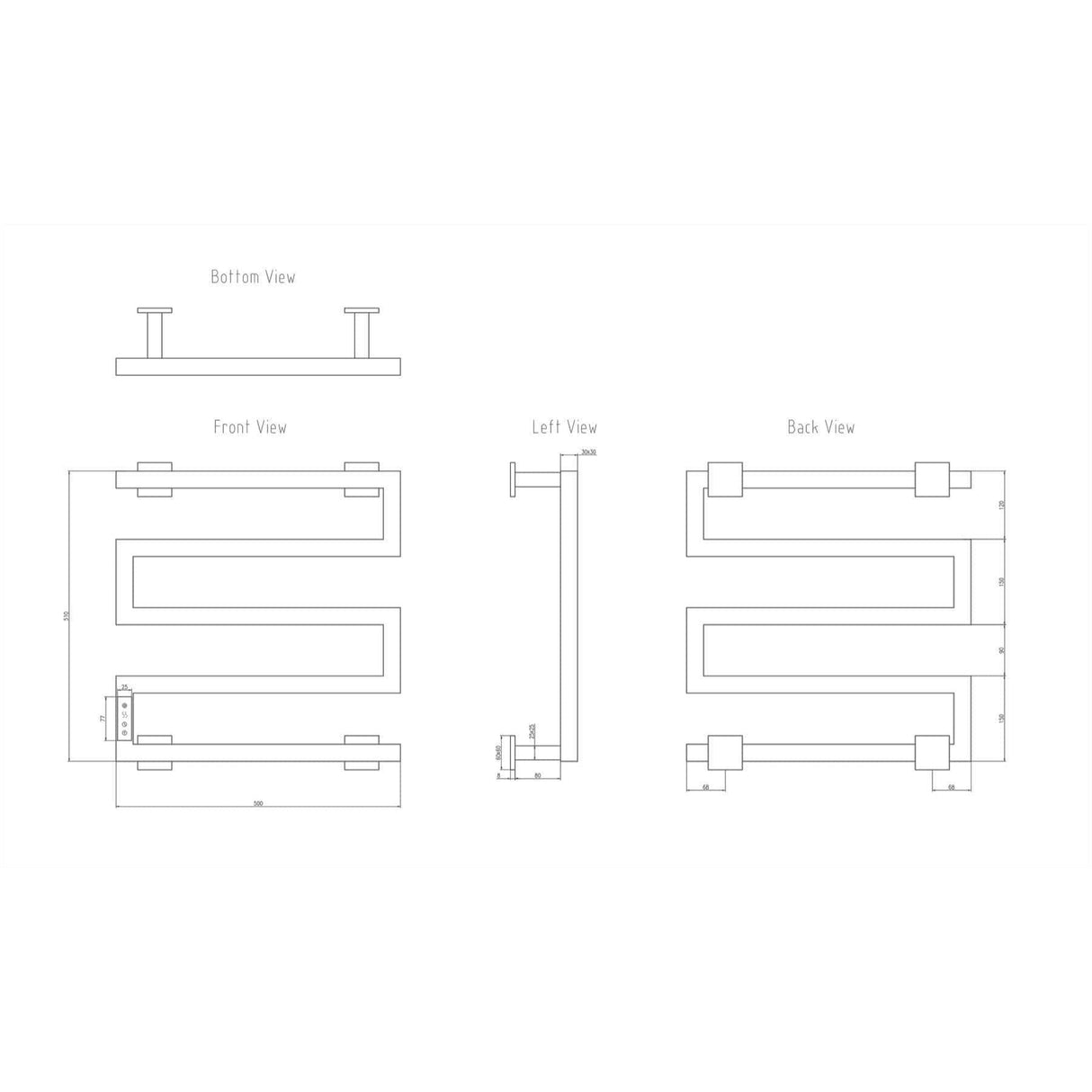 Aquarius Designer Radiator Aquarius DigiTherm Vispa Dry Electric Radiator with LCD Display