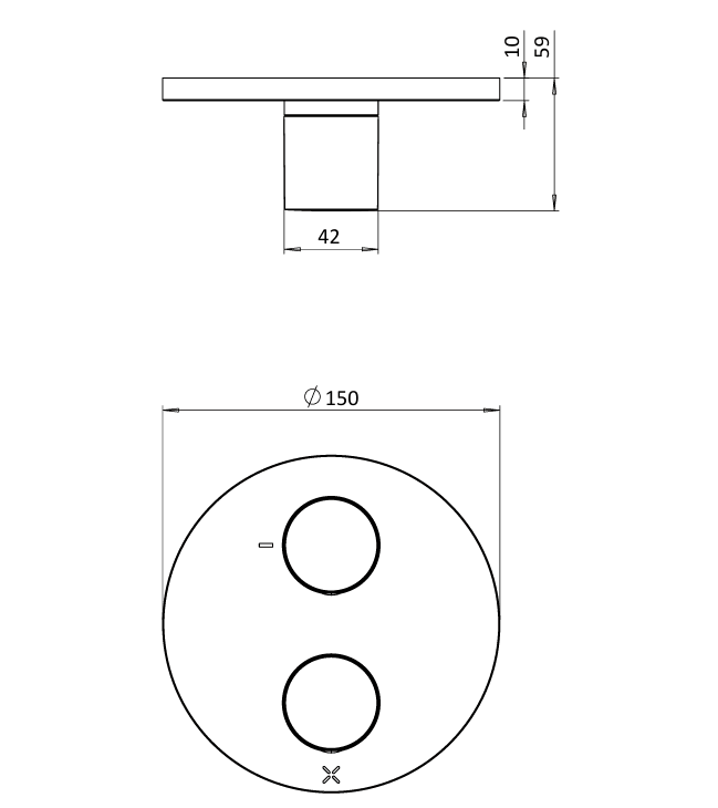 Crosswater Lazo Crossbox 1 Outlet Trimset
