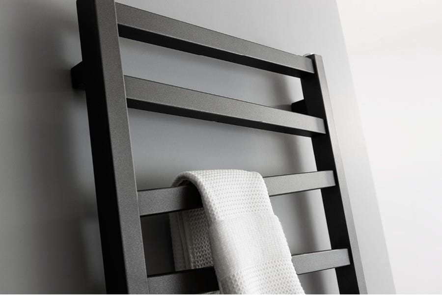 Crosswater Designer Towel Radiator Crosswater Wedge Designer Towel Rail in Metallic Black