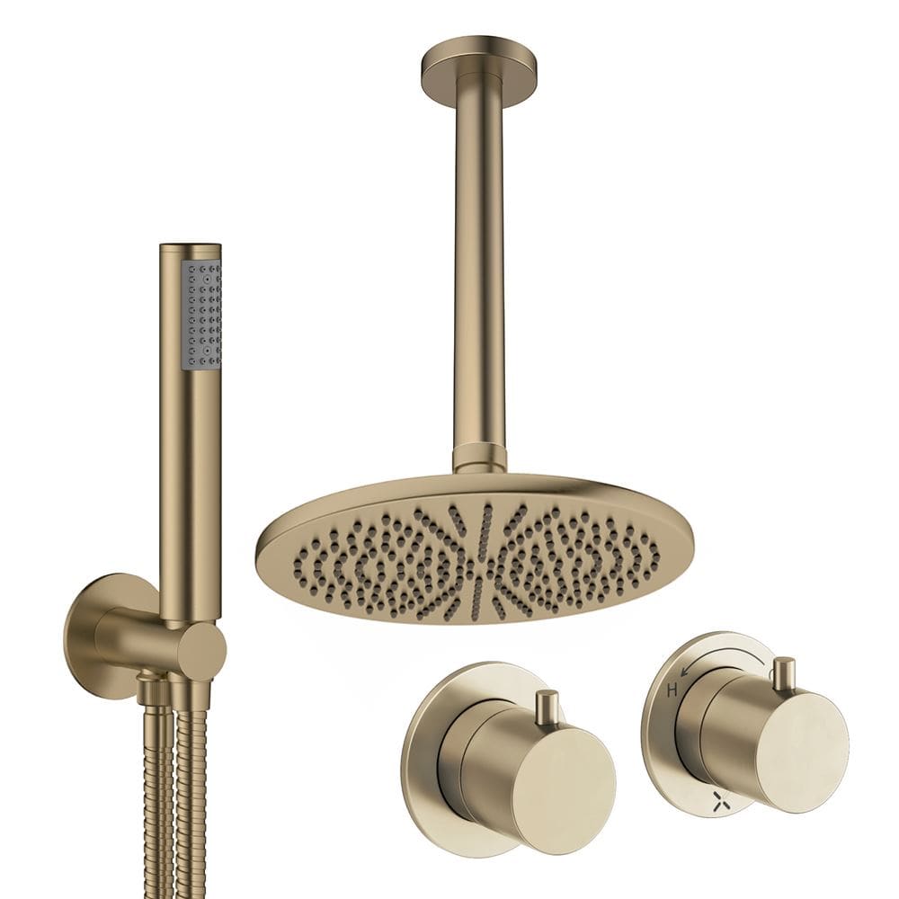 UK Bathroom Store Concealed Shower Set Crosswater Module Shower Set 1 with Fixed Head and Pencil Handset
