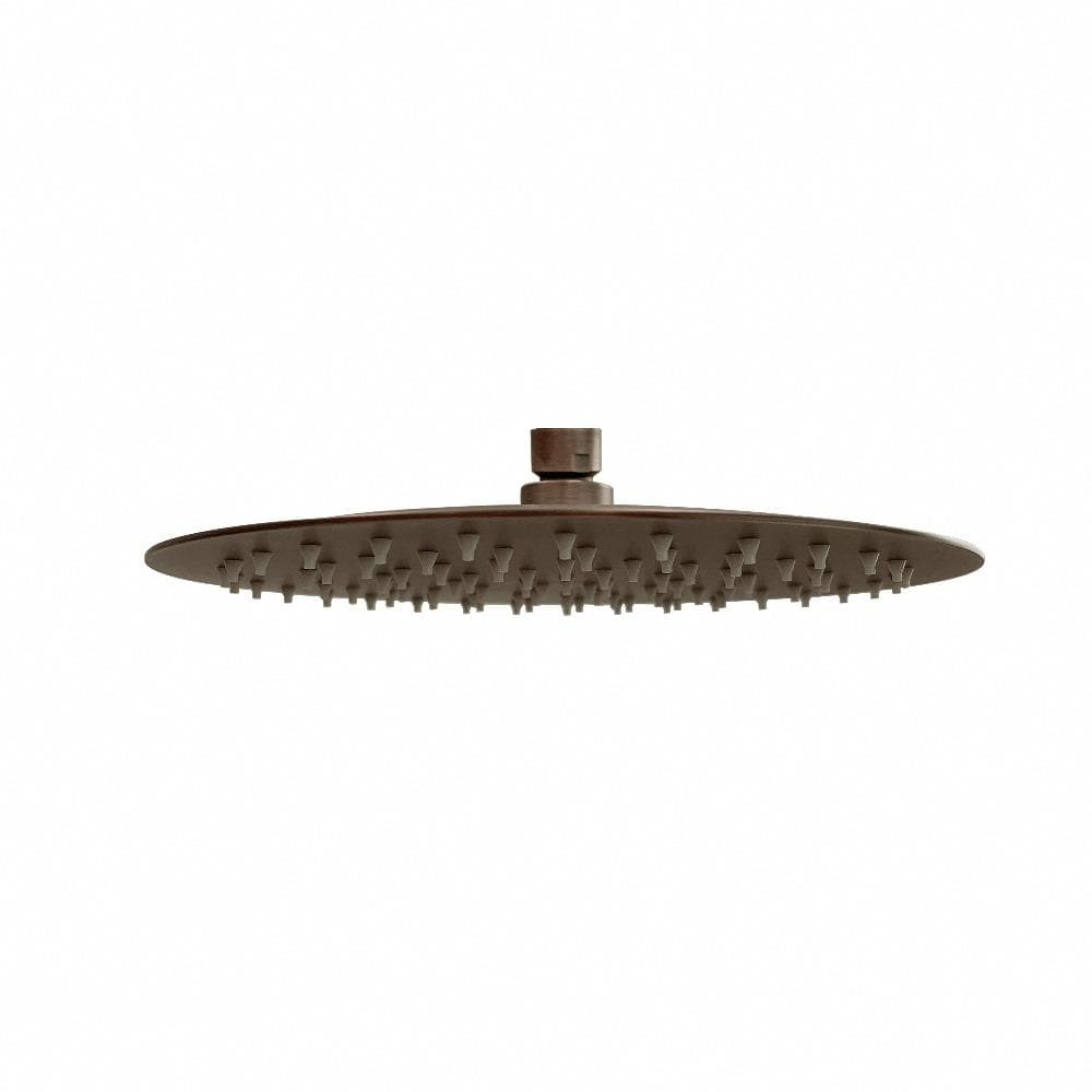 Aquarius Fixed Shower Head Brushed Bronze Aquarius RainLux Round Slim Shower Head