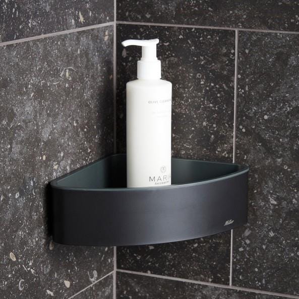 Miller Basket Miller Signature Corner Shower Basket in Matt Black