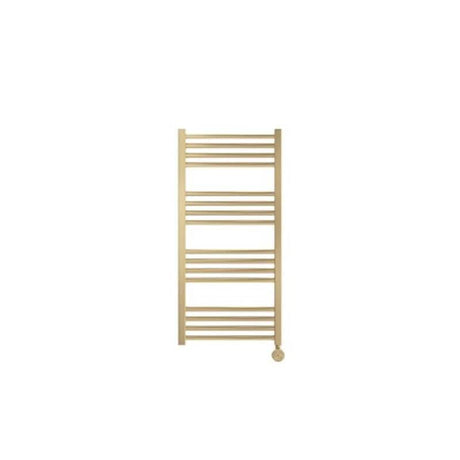 Crosswater Ladder Rail 900 x 430mm / Electric Only Crosswater MPRO Designer Vertical Towel Radiator in Brushed Brass