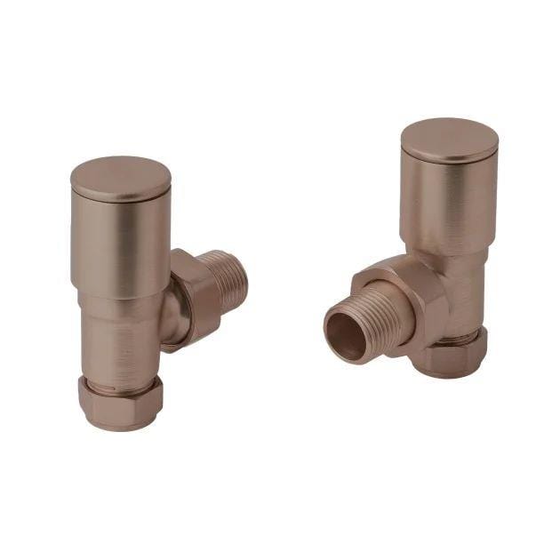 JTP Radiator Valve Brushed Bronze JTP Angled Radiator Valve