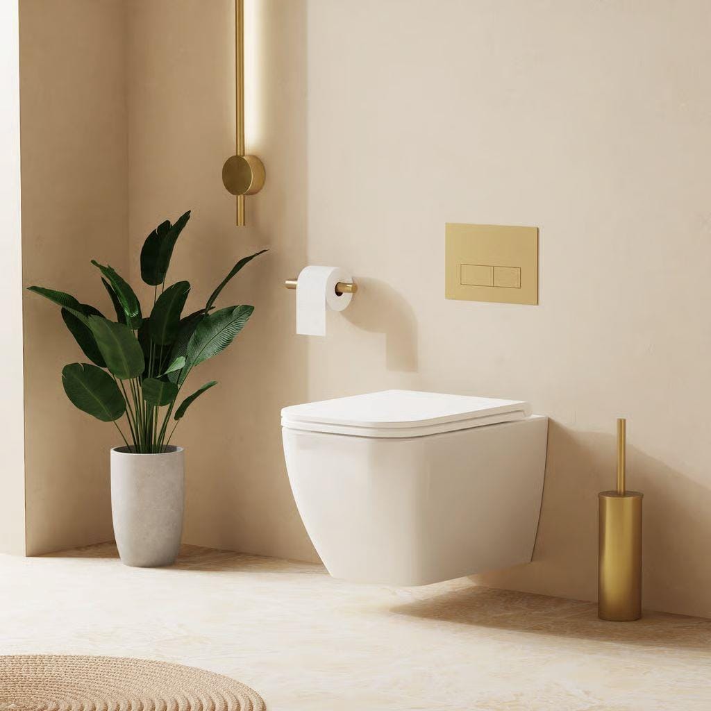 Crosswater Wall Hung Toilet Crosswater Mada Square Wall Hung Rimless Toilet with Soft Close Seat