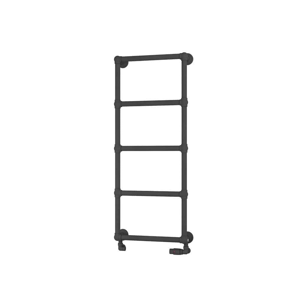 Eastbrook Traditional Towel Rail 1195 x 500 / Central Heating Eastbrook Stour Vertical Traditional Heated Towel Rail in Anthracite