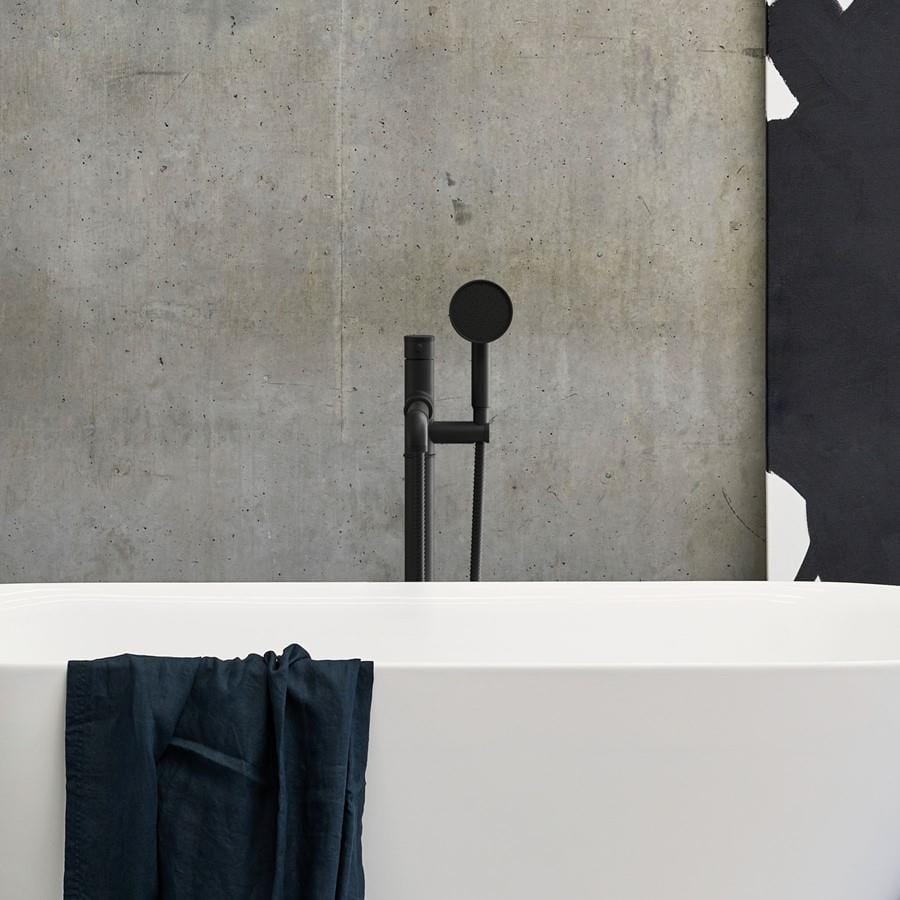 Crosswater Freestanding Bath Filler Carbon Black Crosswater MPRO Industrial Floor Standing Bath Shower Mixer Tap