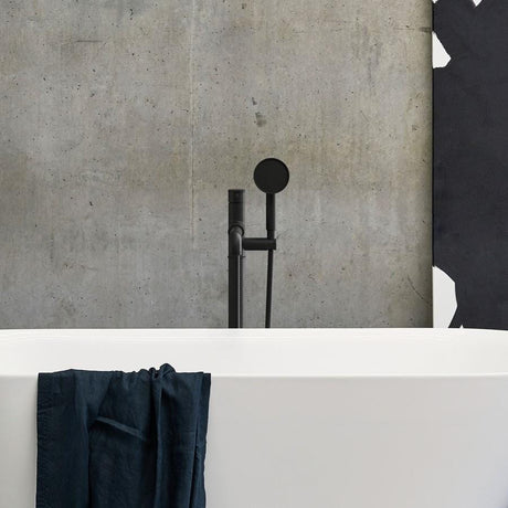 Crosswater Freestanding Bath Filler Carbon Black Crosswater MPRO Industrial Floor Standing Bath Shower Mixer Tap