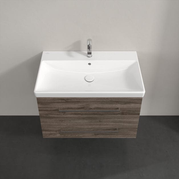 Villeroy & Boch Wall Mounted Vanity Unit Villeroy & Boch Avento Wall Hung Vanity Unit 780mm Two Drawers with Basin