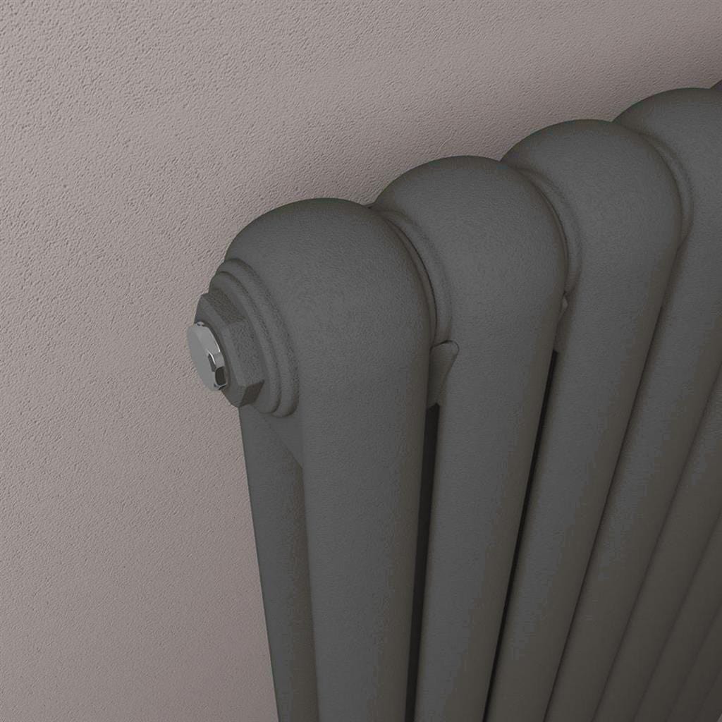 Eastbrook Column Radiator Eastbrook Rubano Straight Vertical Traditional Column Radiator in Matt Anthracite