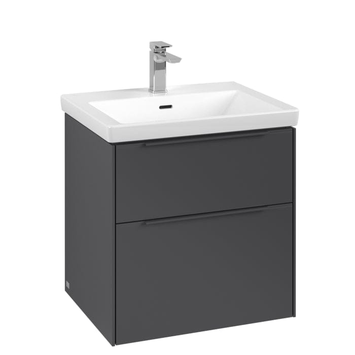 Villeroy & Boch Subway 3.0 Wall Hung 600mm Two Drawer Vanity Unit with Basin