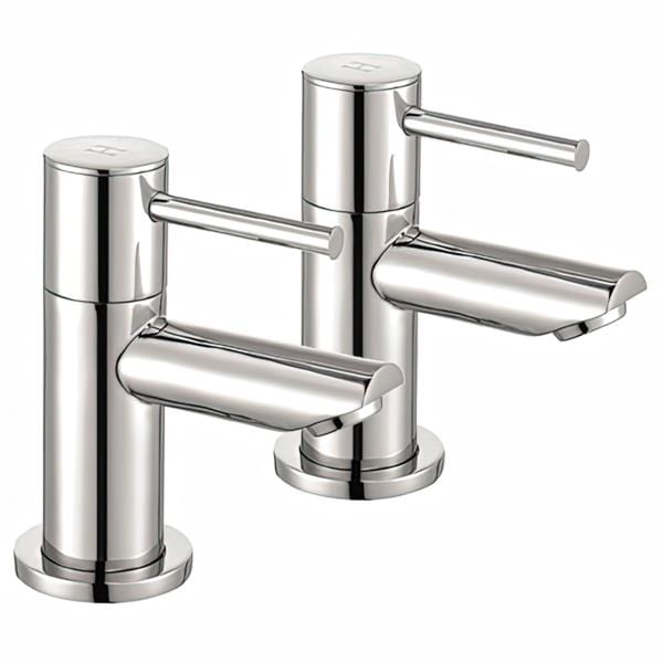 Imex Pillar Bath Tap Imex Ivo Bath Pillar Taps (Pair) in Chrome
