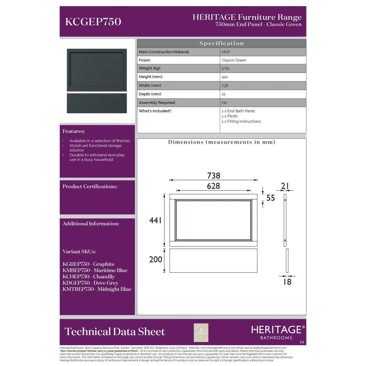 Heritage Bath Panel Heritage Bath End Panel