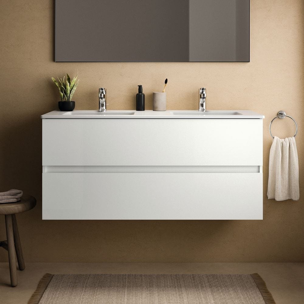 Ideal Standard Double Sink Vanity Unit Ideal Standard Eurovit+ 1200mm Wall Mounted Vanity Unit