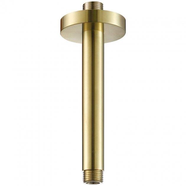 JTP Fixed Shower Arm Brushed Brass JTP VOS Round Ceiling Shower Arm - 150mm