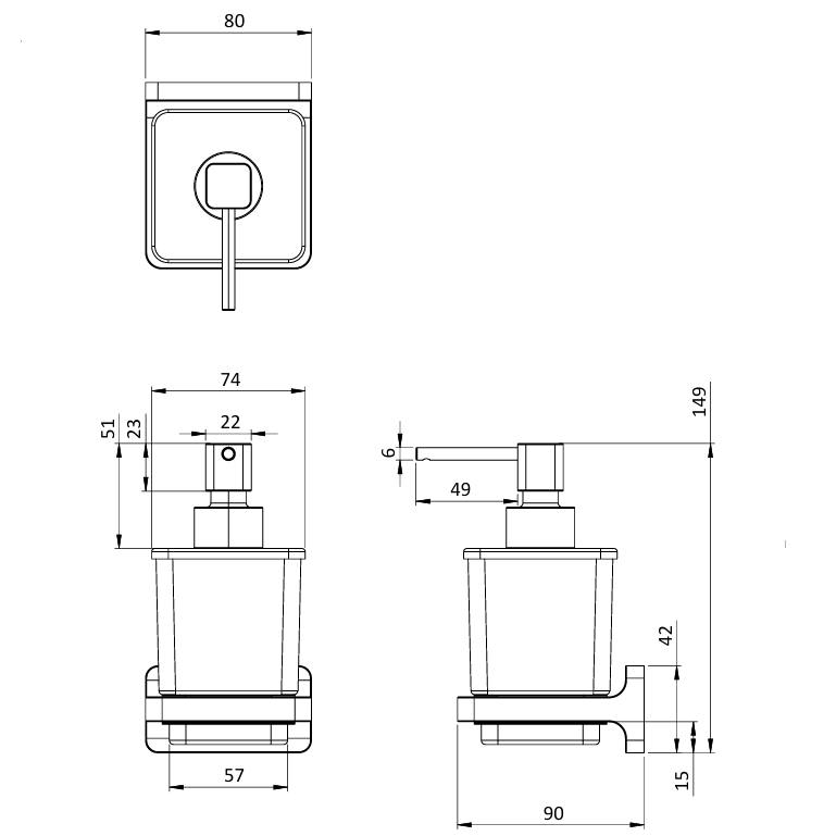 Crosswater Rotar Soap Dispenser